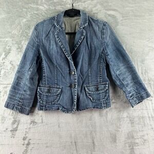 Express Jean Jacket Blazer Women's S Medium Wash.